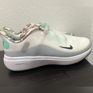 Nike White Golf Sneakers with Floral Trim